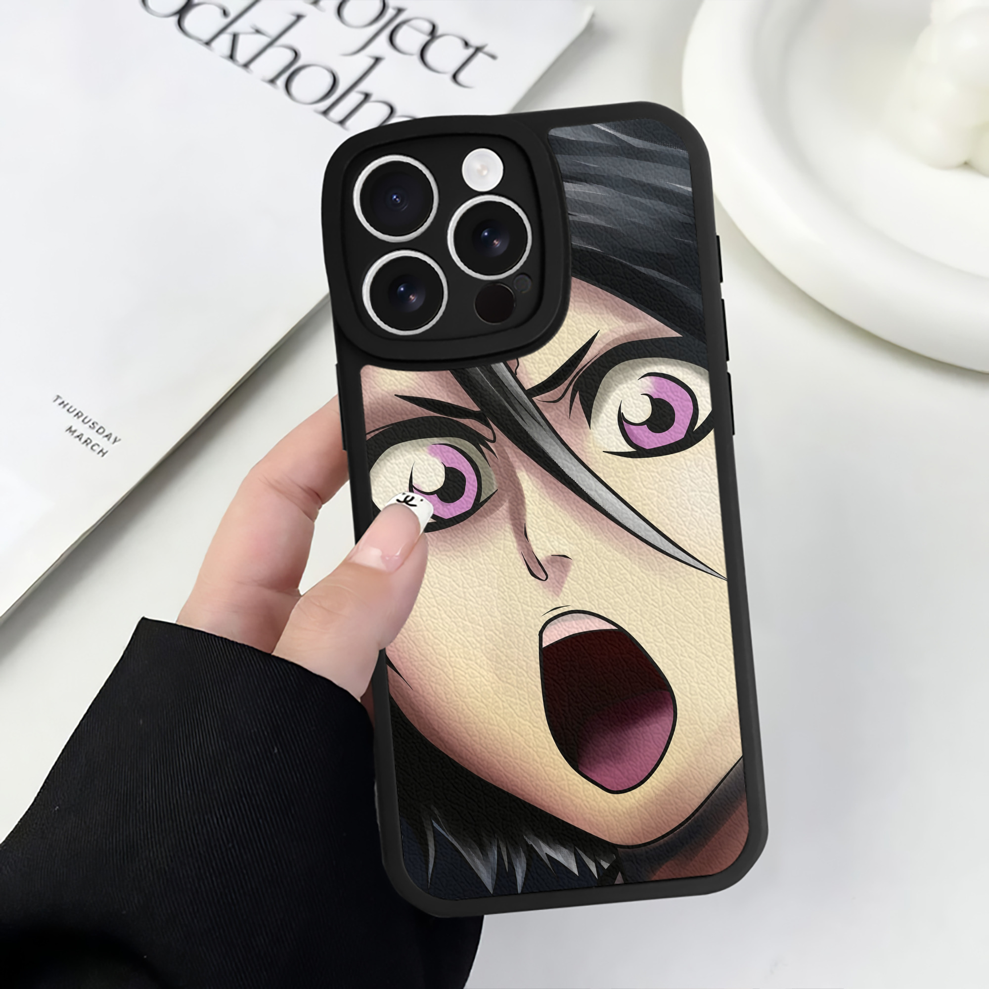 （画像用） ブリーチ BLEACH 【iPhone 16シリーズ対応】シリコンスマホケース（レザー調） 材質：シリコン